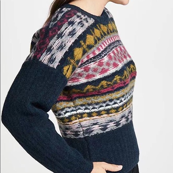 NWT Jason Wu Merino Wool Fair Isle Sweater Pullover - Picture 4 of 8